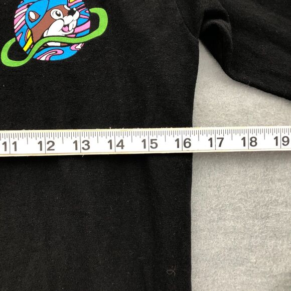 Bucees T Shirt Adult Size Small UFO Out of This World Long SLeeve Black Cotton - Picture 11 of 16
